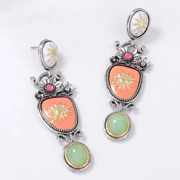 Zara new! Multi color arabic vintage women earrings - Picture 4 of 5